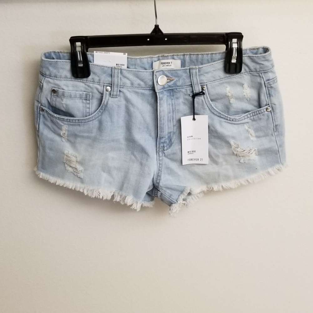 Forever 21 Mid Rise Denim Shorts